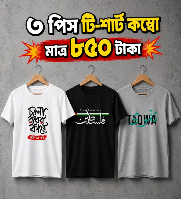 3-Piece Regular T-Shirt Combo